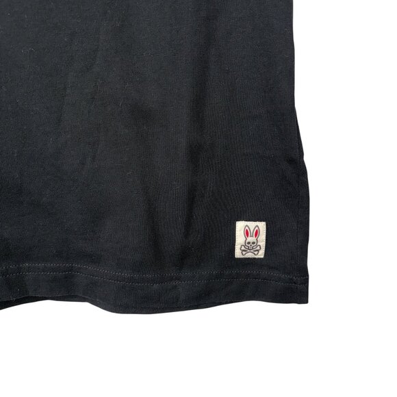 Psycho Bunny Ethan Deco Bunny Logo T Shirt Womens Size 4 Black Street Wear - Picture 5 of 7